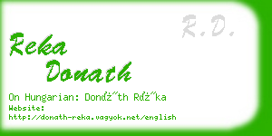 reka donath business card